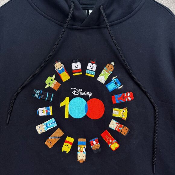 Disney 100 Unified Characters Cropped Hoodie Sweater World Disneyland Women's L - Picture 3 of 4